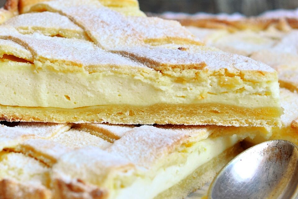 Crostata con crema pasticcera all'acqua