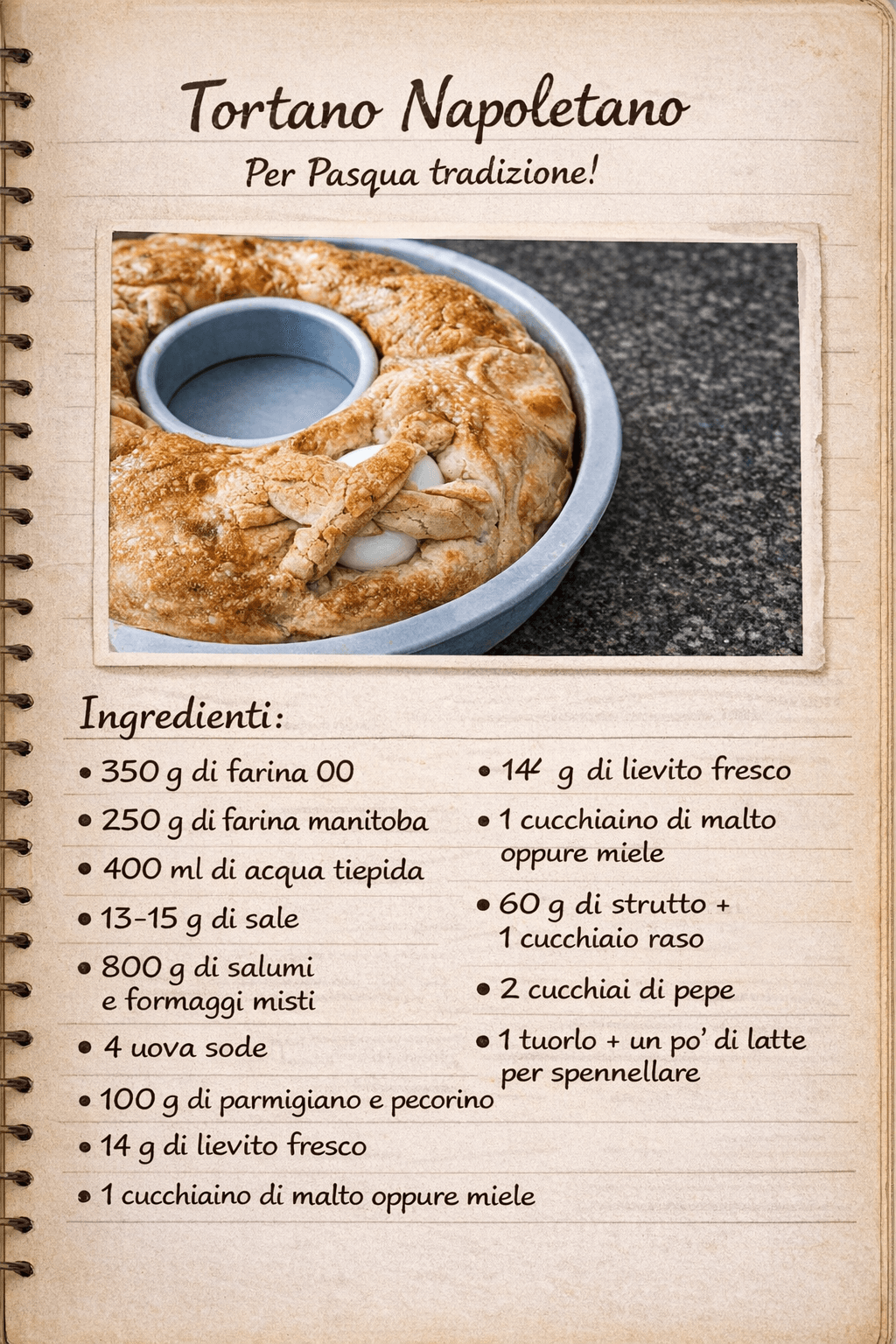 Tortano Napoletano: per Pasqua tradizione!