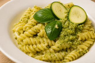 Pasta con pesto di zucchine: freschissima, pronta in 5 minuti