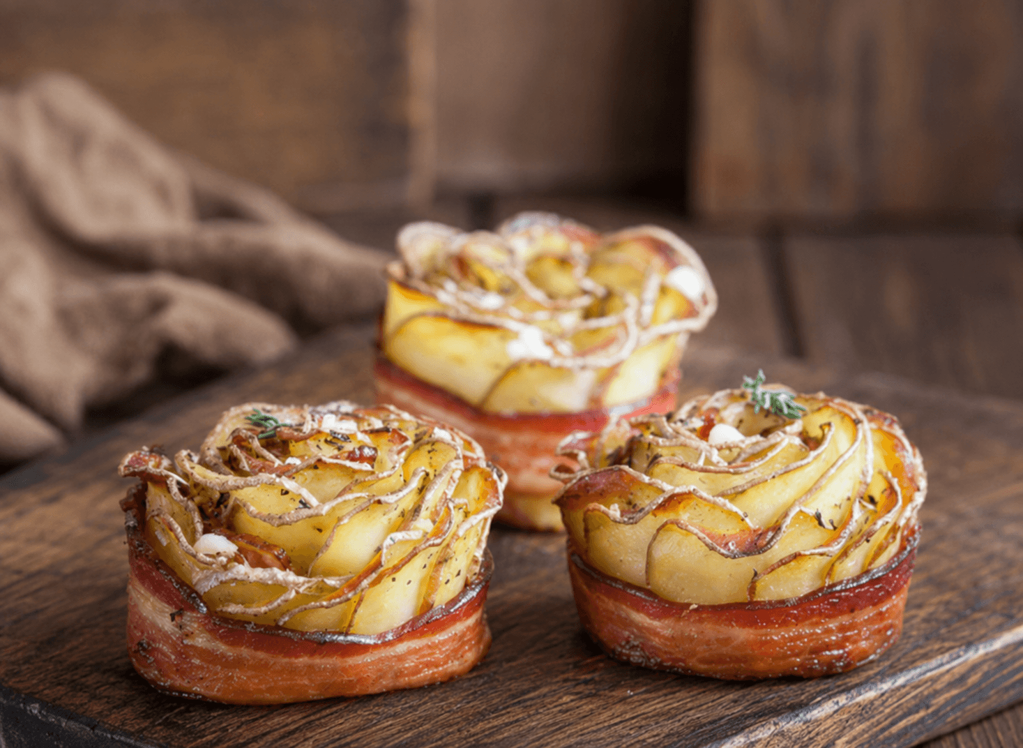 Roselline di patate e pancetta: bellissime e deliziose!