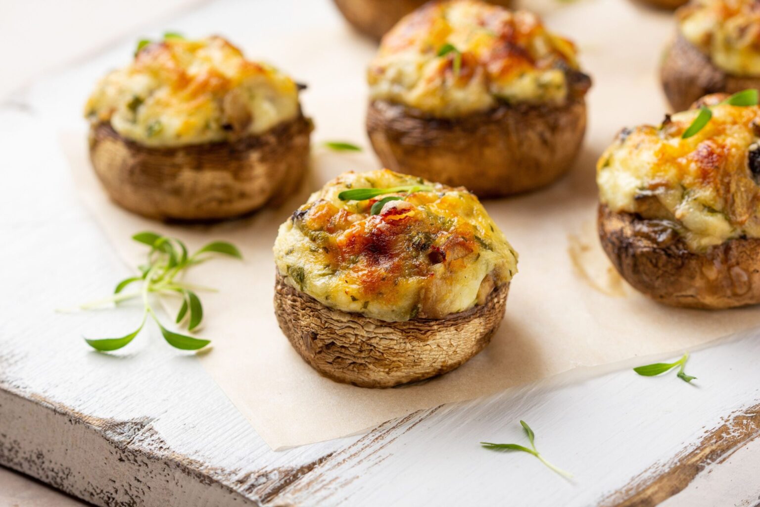 Funghi ripieni al formaggio: li preparo al forno e sono cremosissimi