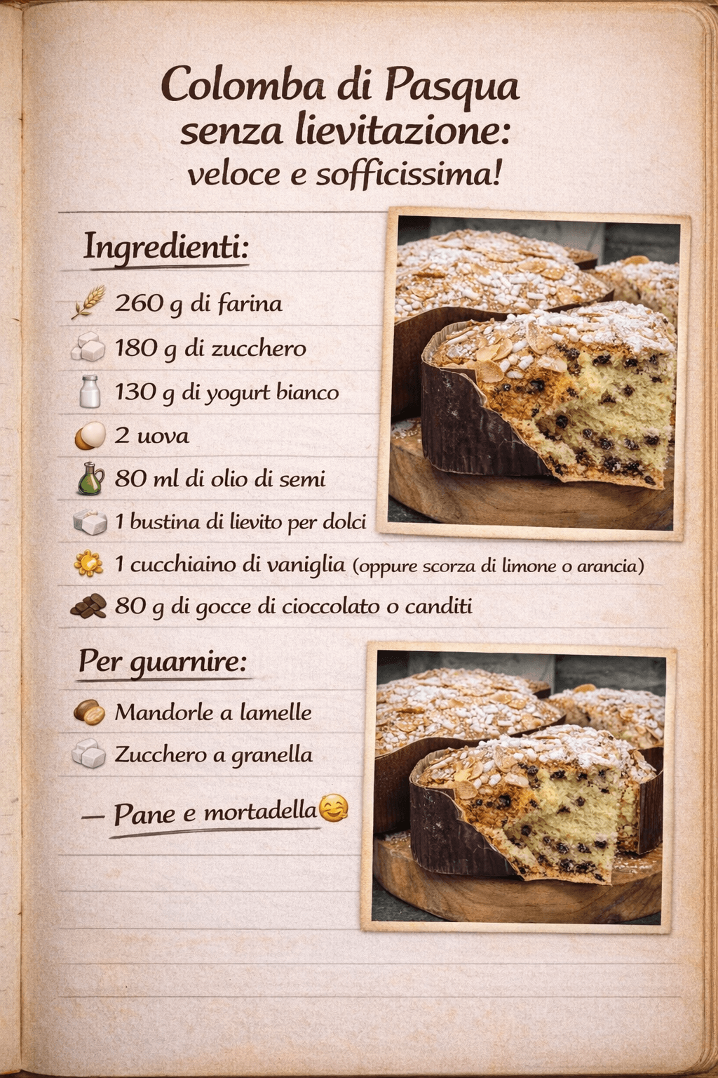 Colomba di Pasqua senza lievitazione: veloce e sofficissima!