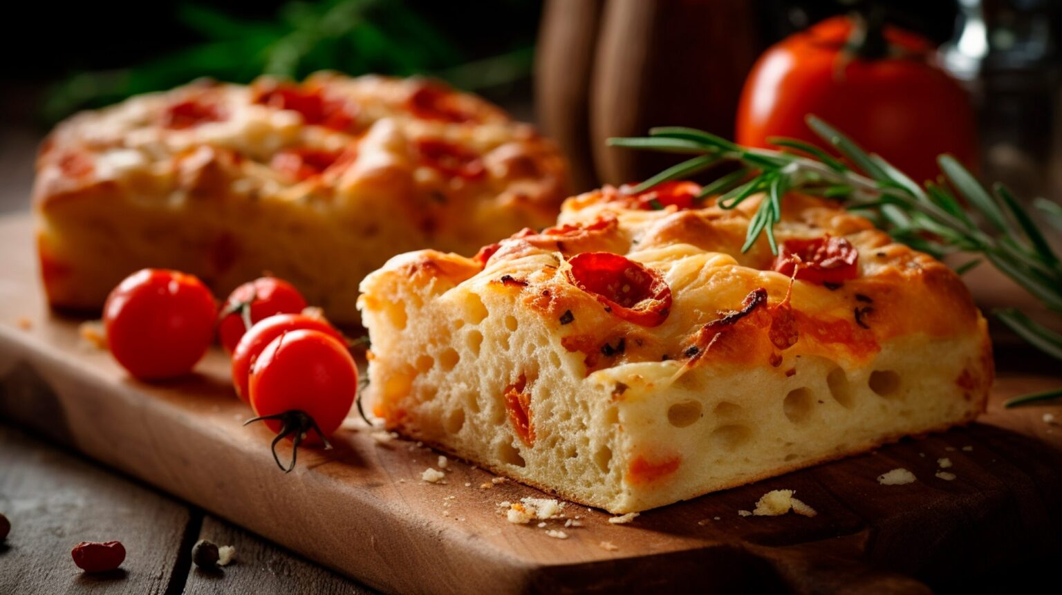 Focaccia con pomodorini e origano: croccante fuori, morbida dentro