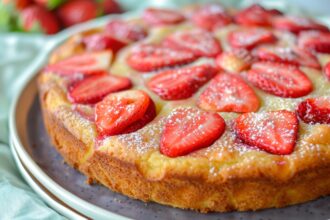 Torta alle fragole e panna nell'impasto: pronta al volo