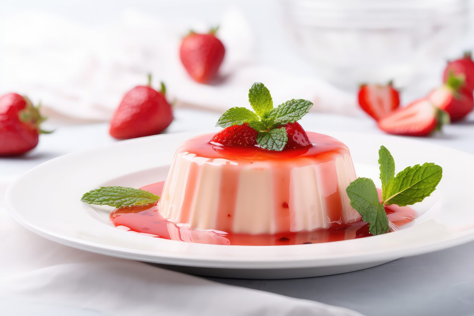 Budino allo yogurt con top di fragole: spettacolare!