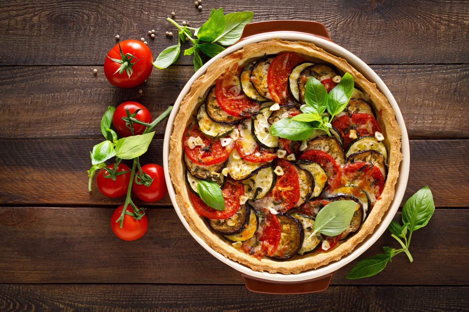 Crostata melanzane e pomodorini: pronta subito e tanto buona!