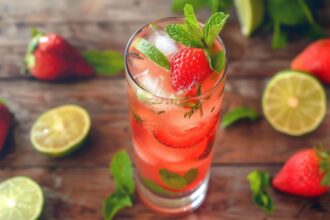 Mojito alla fragola fatto in casa: esotico e profumatissimo!