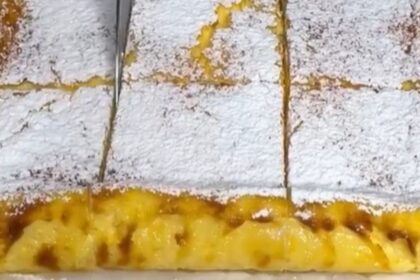 Torta alle pesche sciroppate senza farina: magica davvero