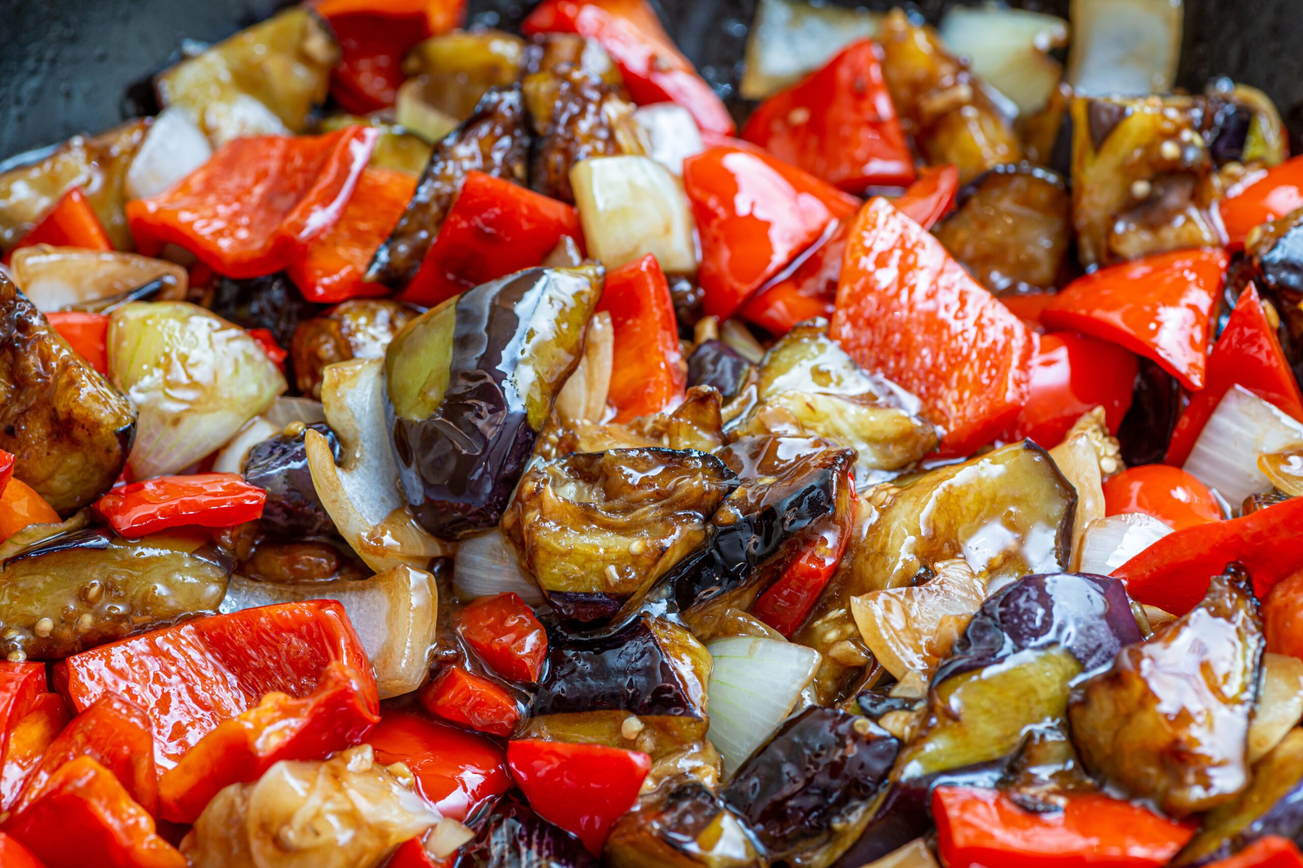 Melanzane, Peperoni e Cipolle al Forno