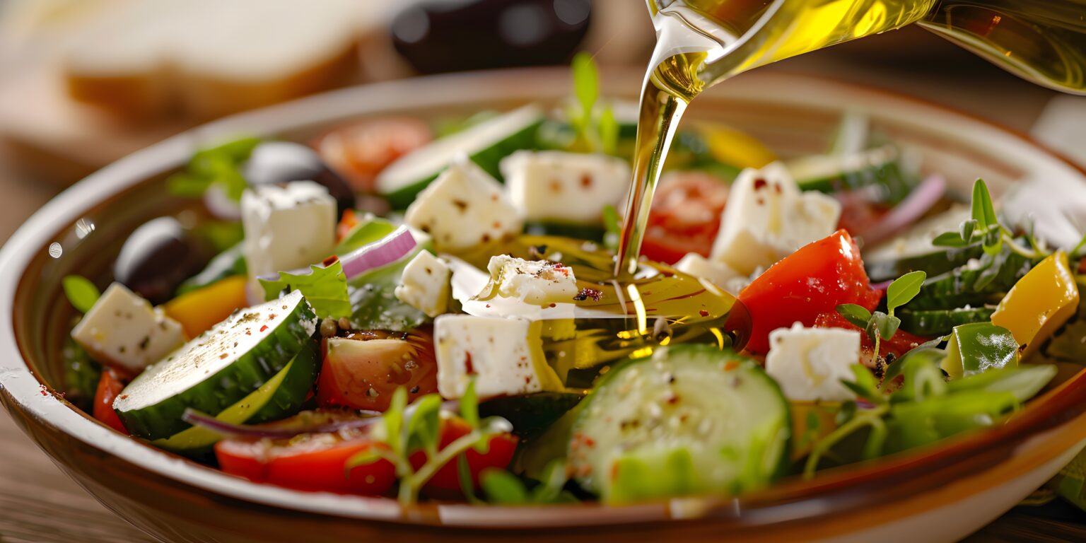 Insalata greca, con cetrioli e feta: un boccone di freschezza