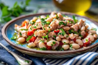 Insalata di fagioli, tonno e cipolle: fresca e nutriente