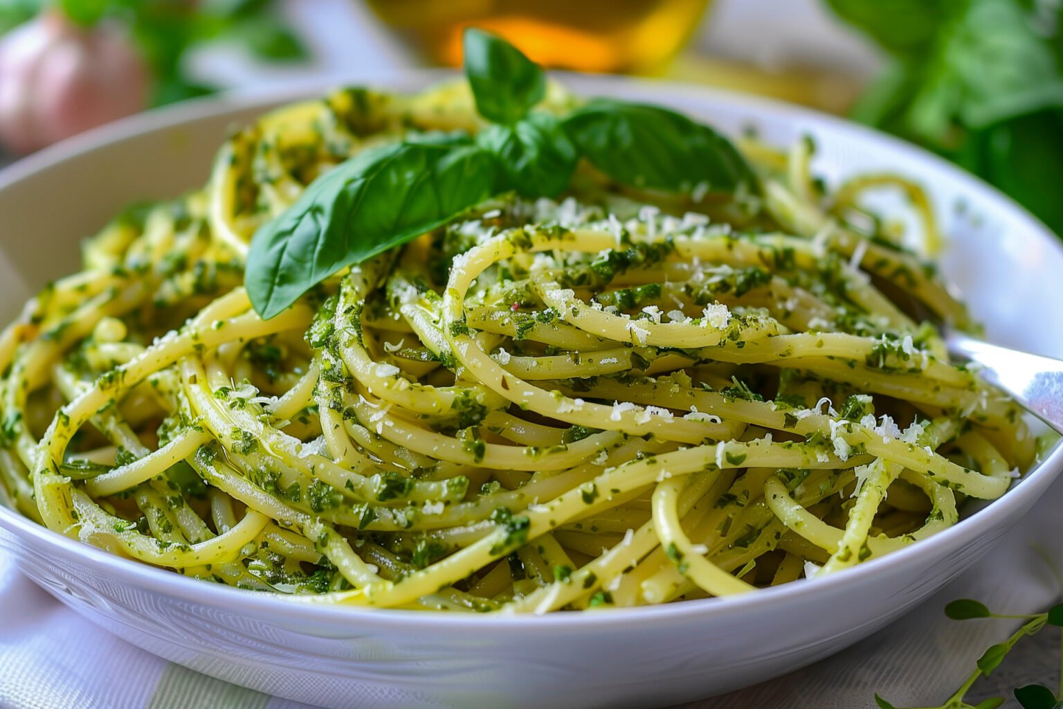 Pasta al pesto di tenerumi