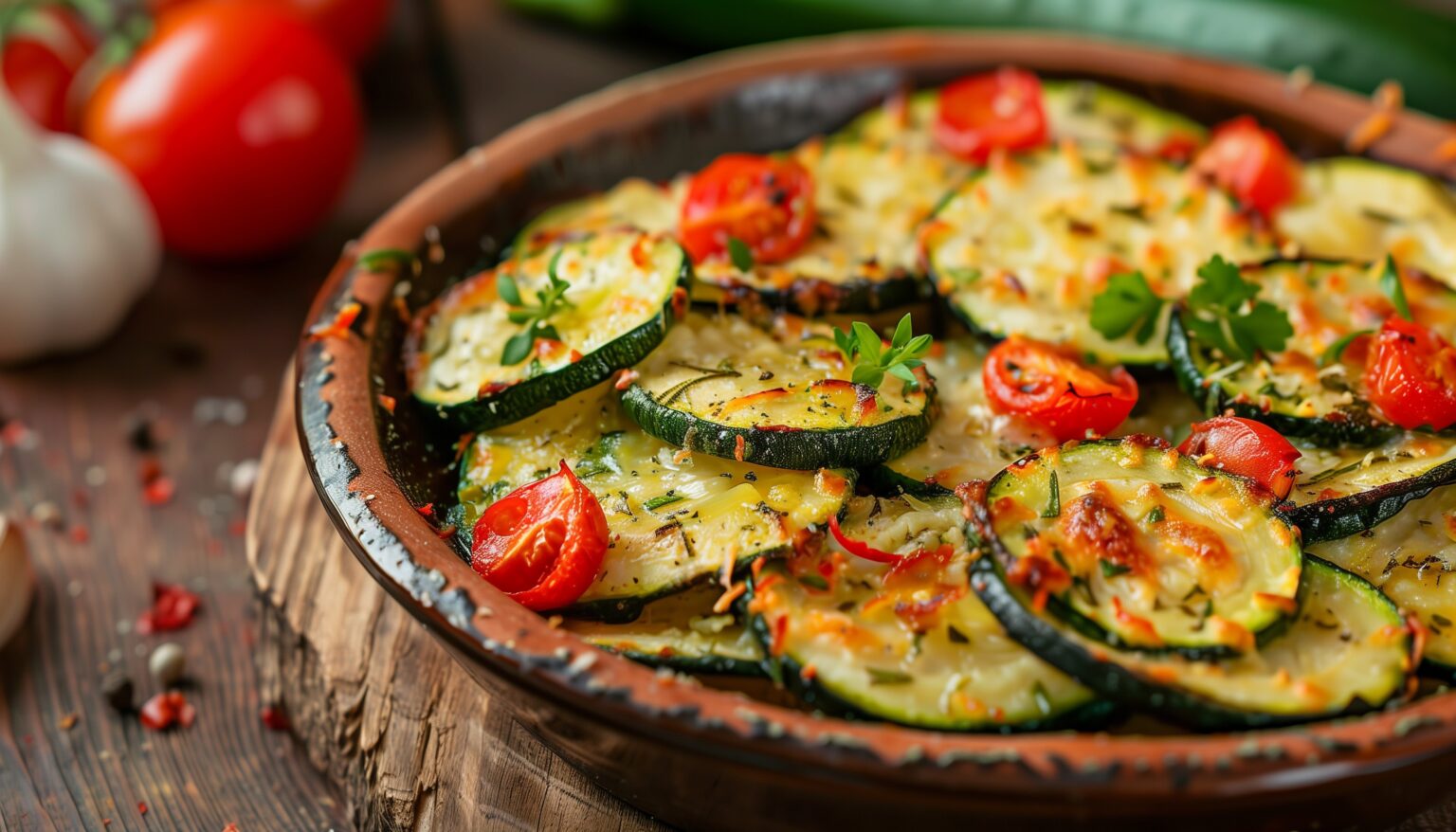 Zucchine gratinate con pomodorini e origano: facili e super saporite