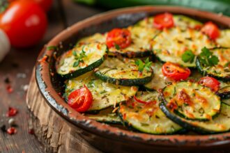 Zucchine gratinate con pomodorini e origano: facili e super saporite