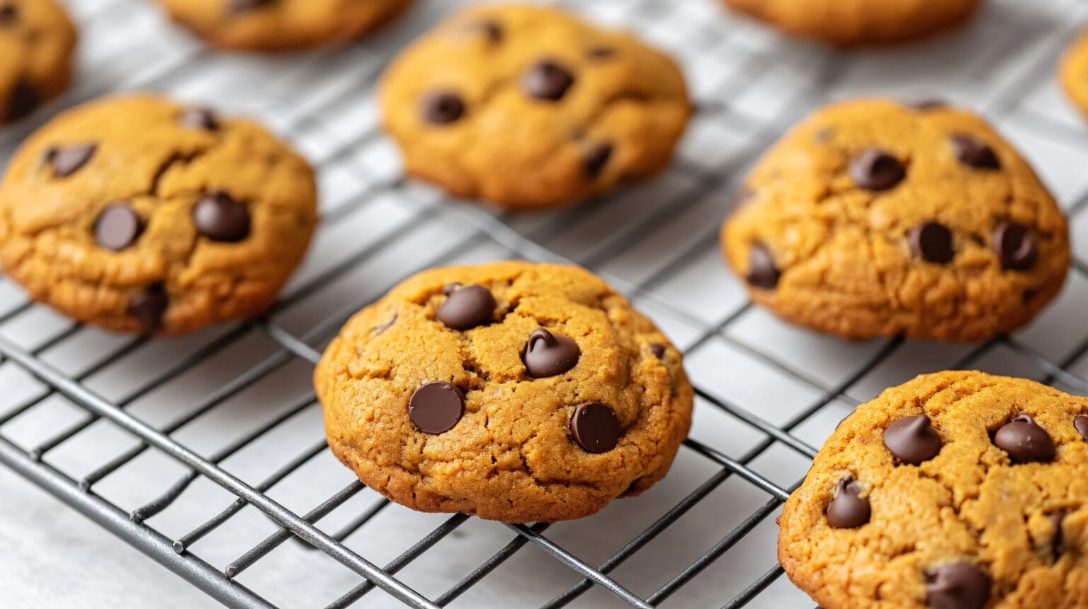 Cookies zucca e gocce di cioccolato: senza burro e senza uova