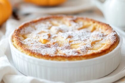 Torta budino alle mele: cremosa, senza glutine, pronta in 10 minuti