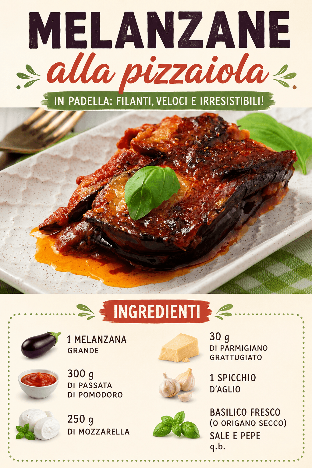Melanzane alla pizzaiola in padella: le preparo in pochi minuti e filano che è un piacere!