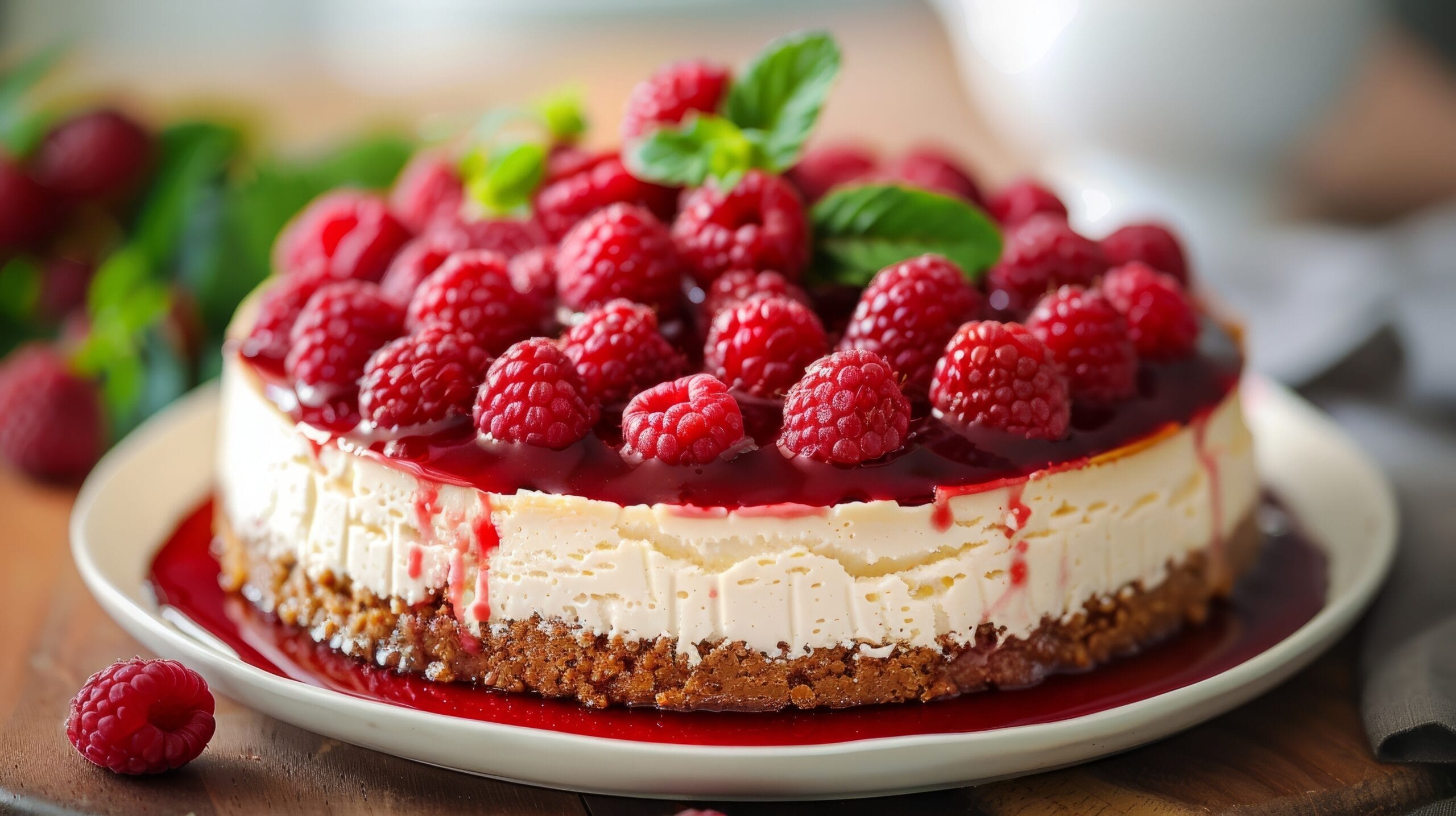 Cheesecake cioccolato e lamponi, una torta che fa sognare