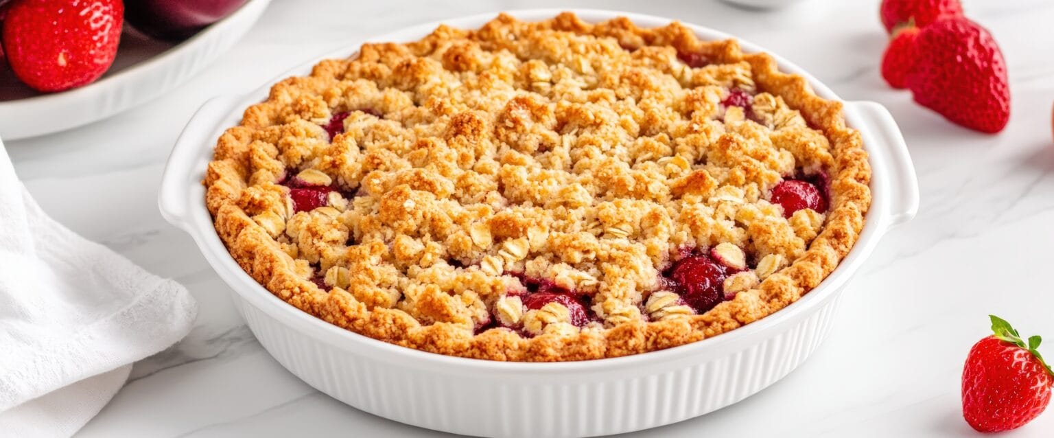 Sbriciolata ricotta e fragole: la torta rustica, regina di primavera