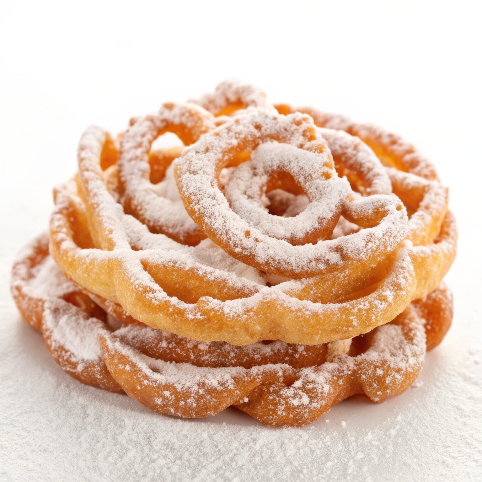 Frittelle tirolesi, si chiamano strauben e sono ricoperti di zucchero a velo e