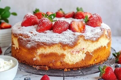Torta cremosa fragole e ricotta: una ventata di primavera
