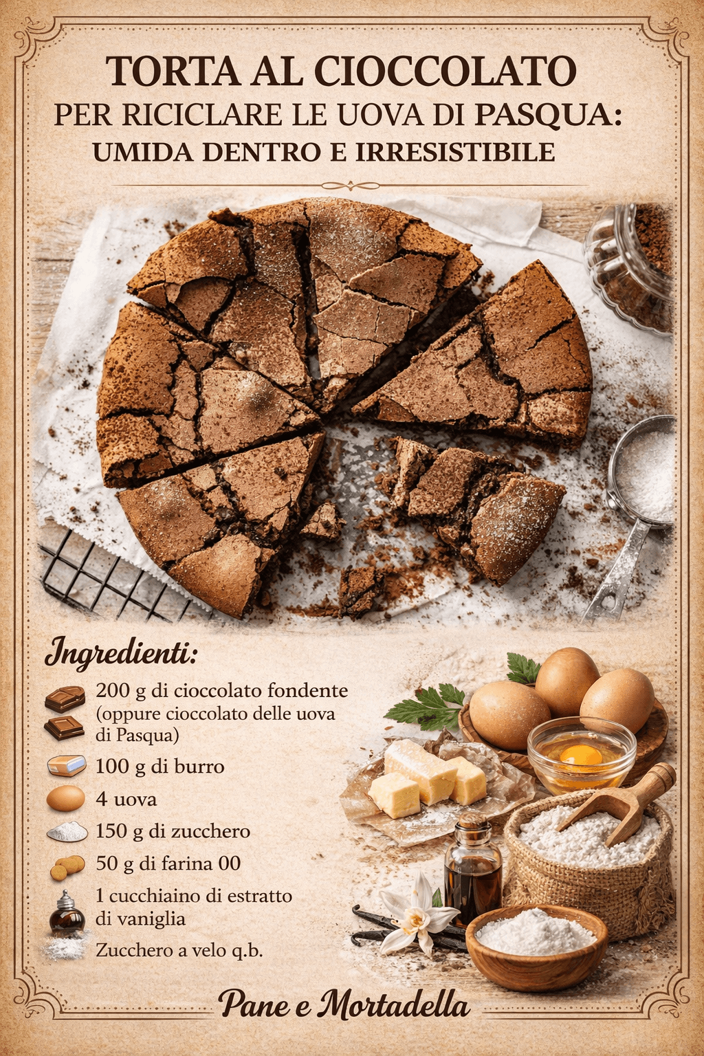 Torta al cioccolato: con questa ricetta riciclo le uova di Pasqua!