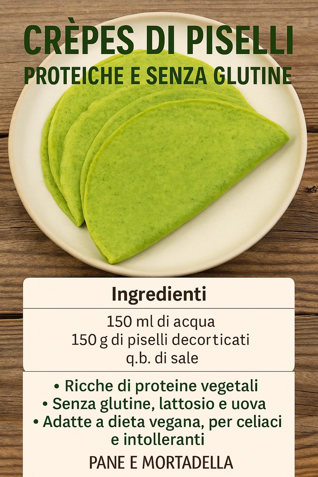 Crêpes di piselli con 2 ingredienti: approvati dalla nutrizionista!