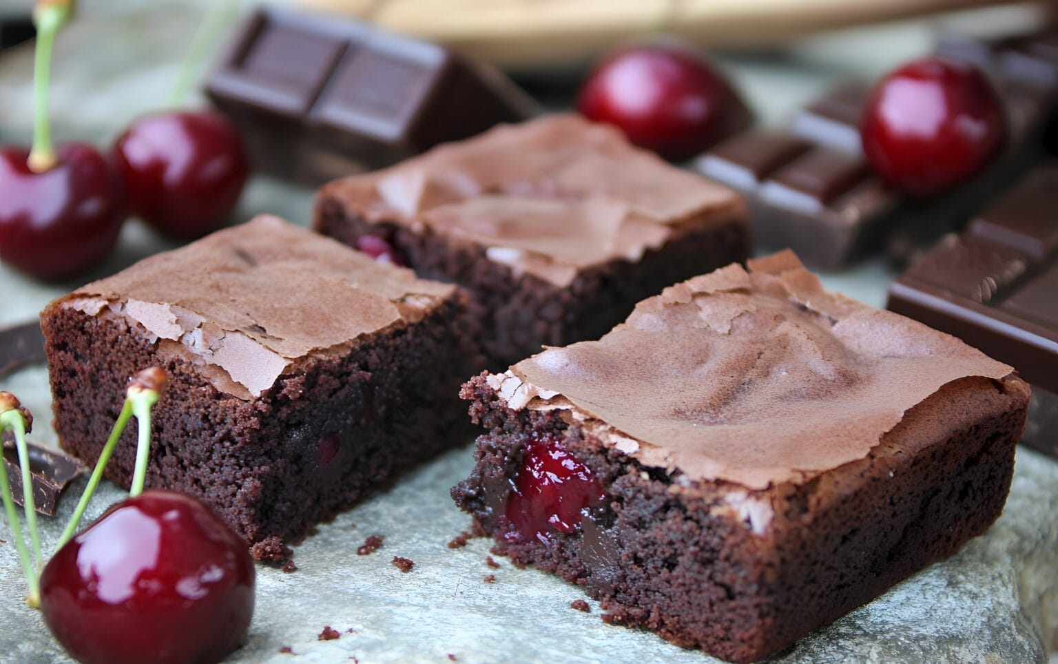 Brownies cioccolato e ciliegie: i dolcetti del momento