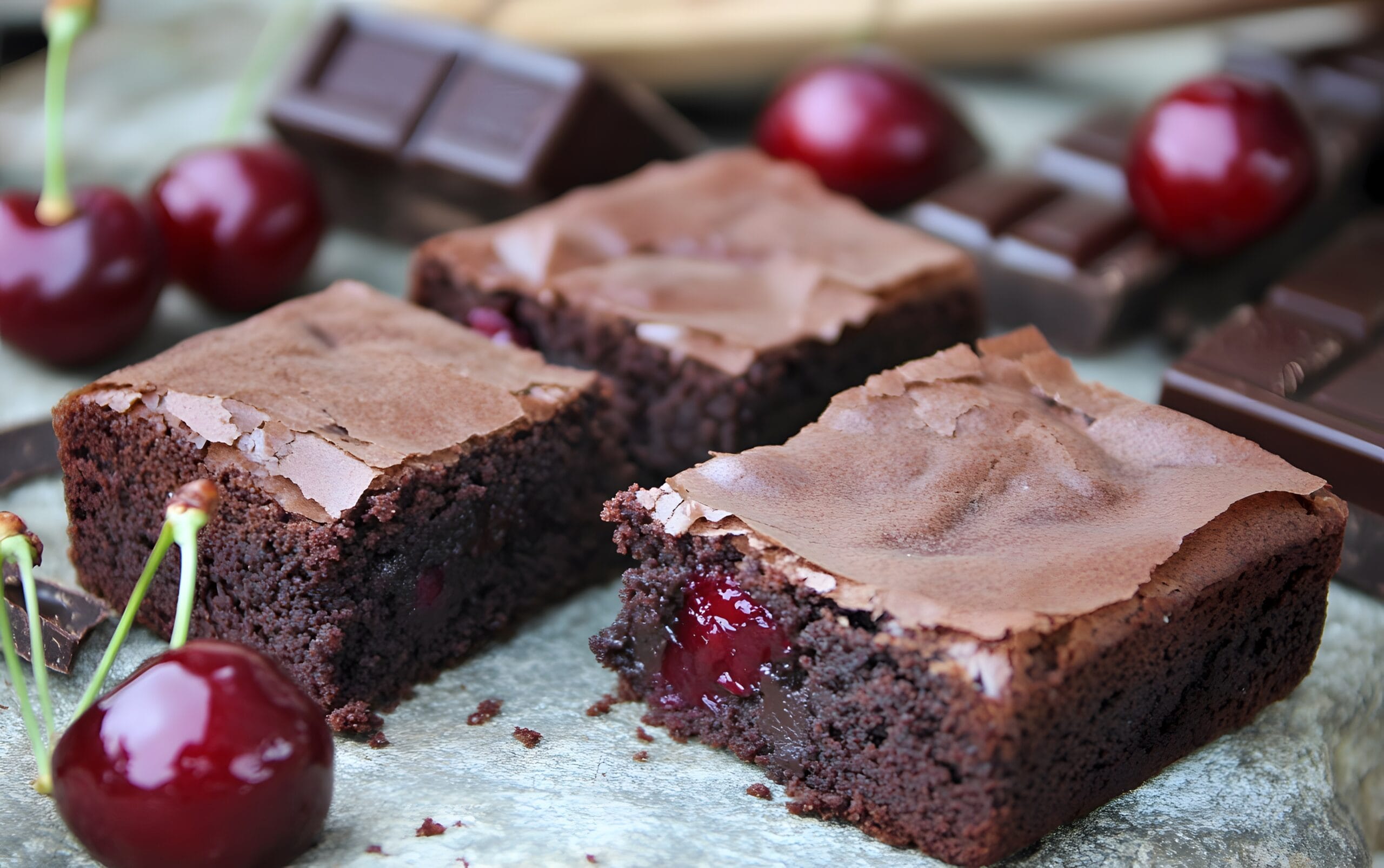 Brownies cioccolato e ciliegie: i dolcetti del momento