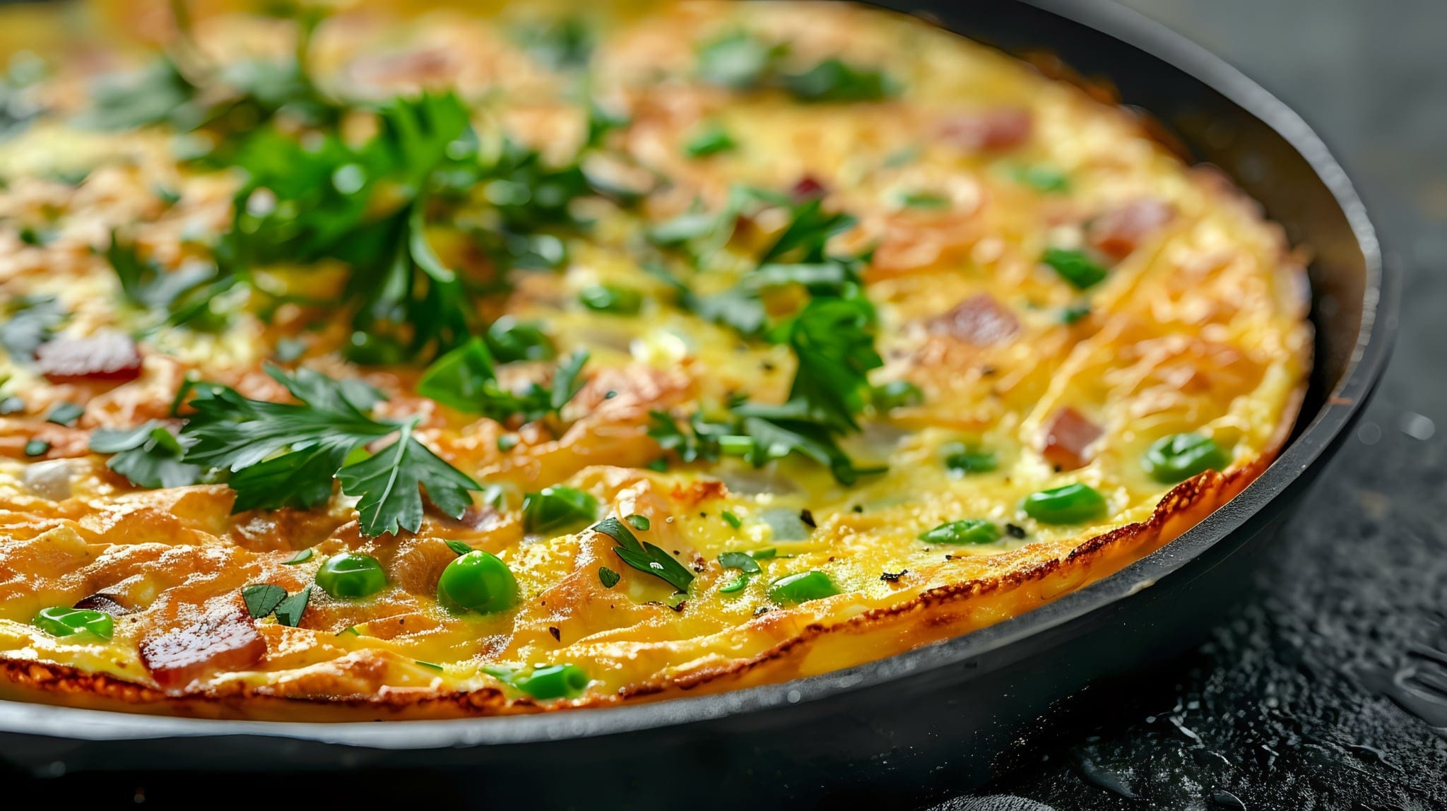 Frittata Piselli e Pancetta: perfetta come piatto unico o antipasto