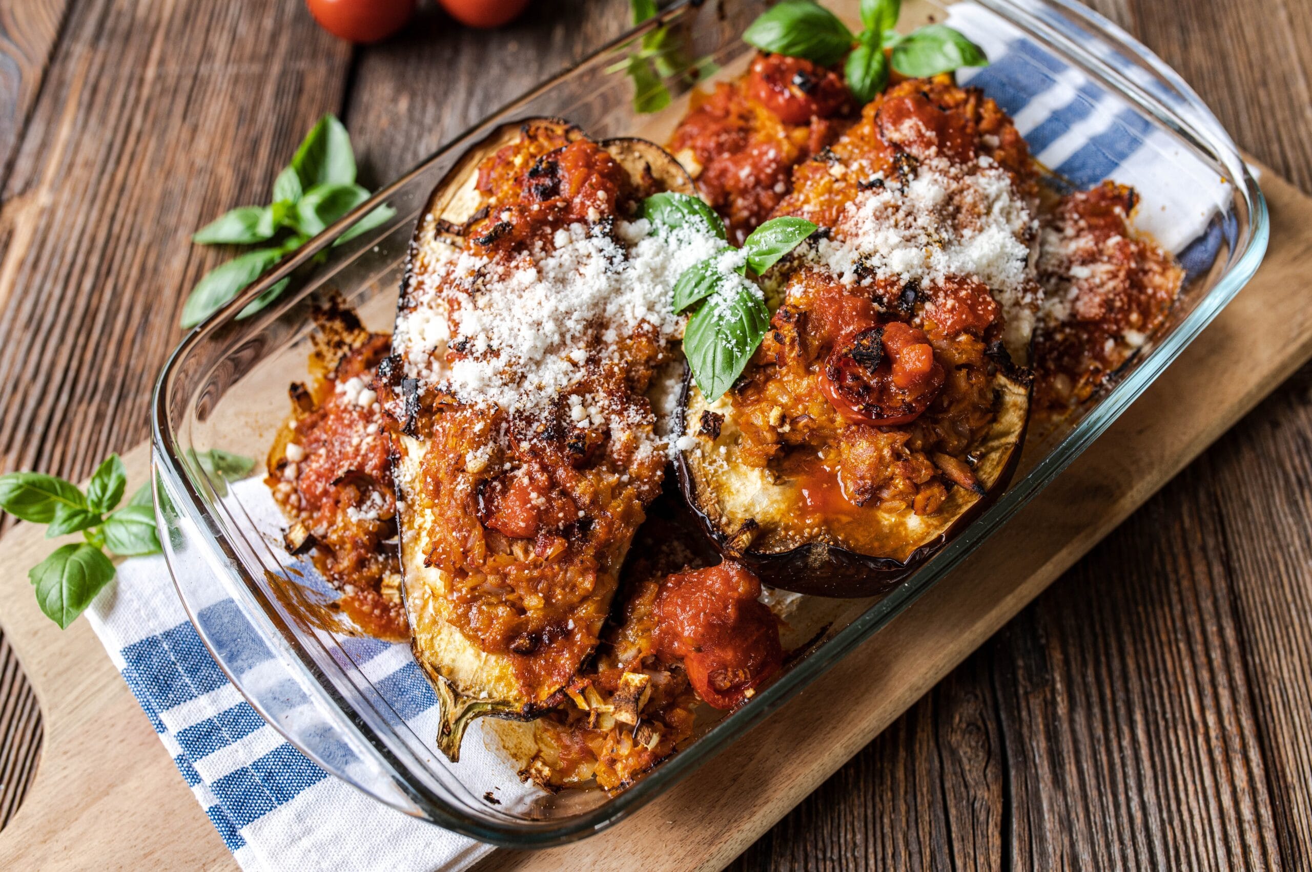 Melanzane ripiene alla parmigiana: ottime appena sfornate, deliziose anche fredde