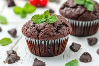 Muffin cioccolato e menta, raffinati, moderni e profumatissimi