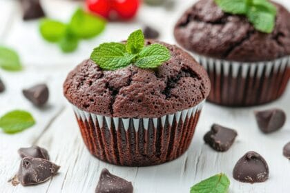 Muffin cioccolato e menta, raffinati, moderni e profumatissimi