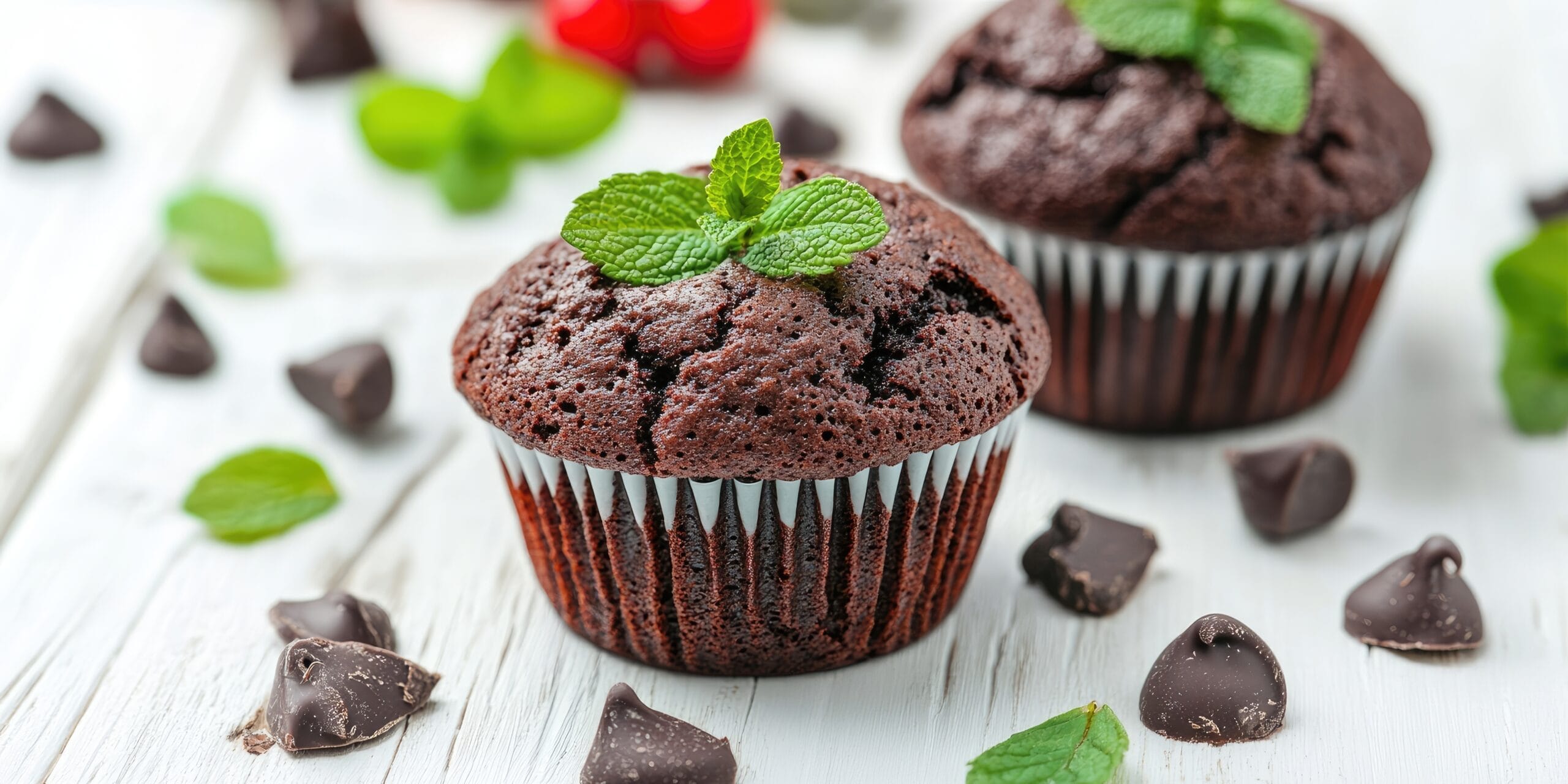 Muffin cioccolato e menta, raffinati, moderni e profumatissimi