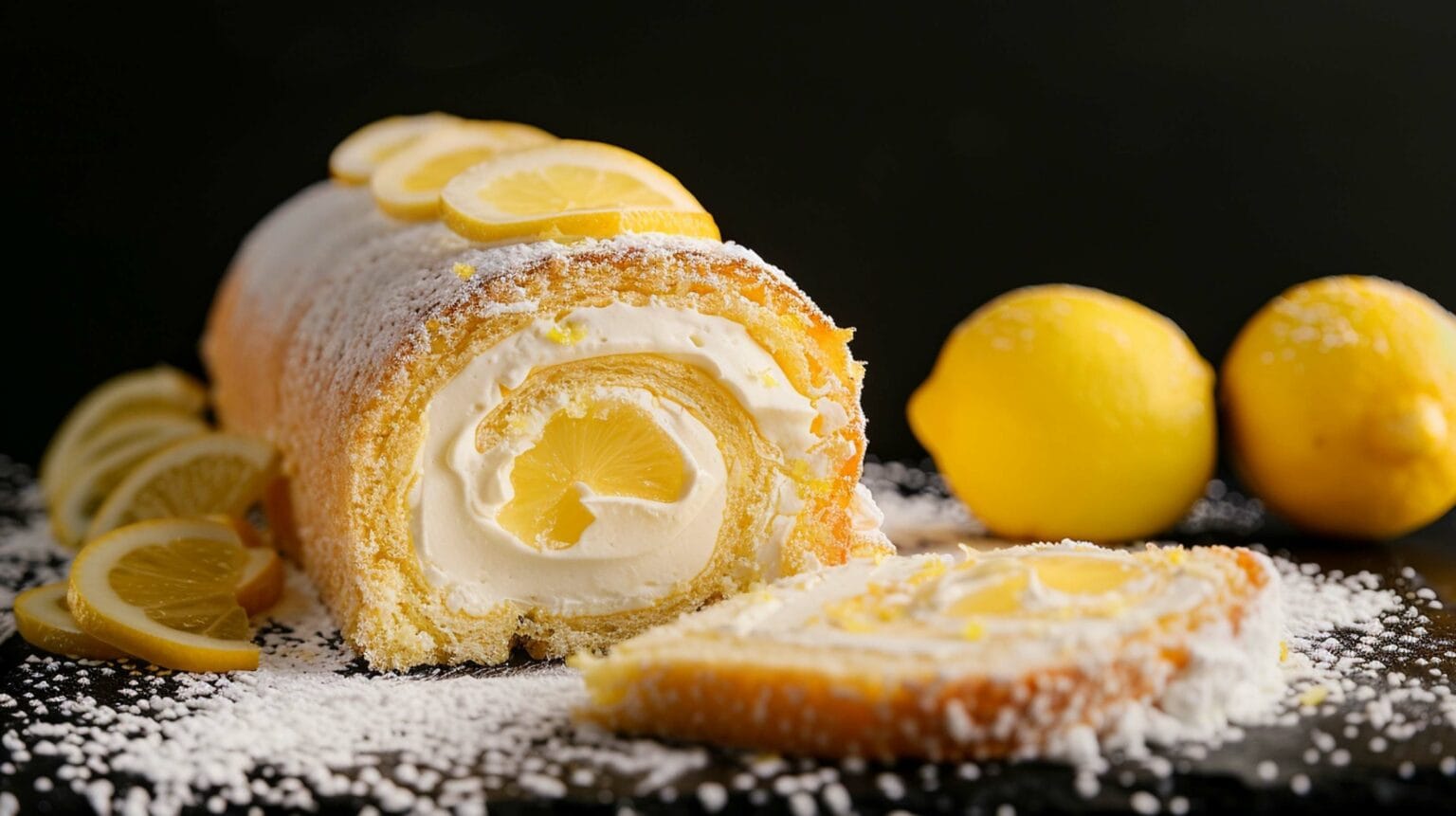 Rotolo al limone con crema alla ricotta: leggero e goloso