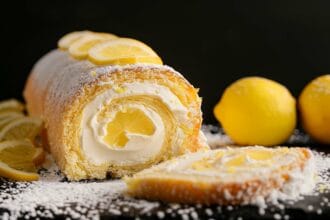 Rotolo al limone con crema alla ricotta: leggero e goloso