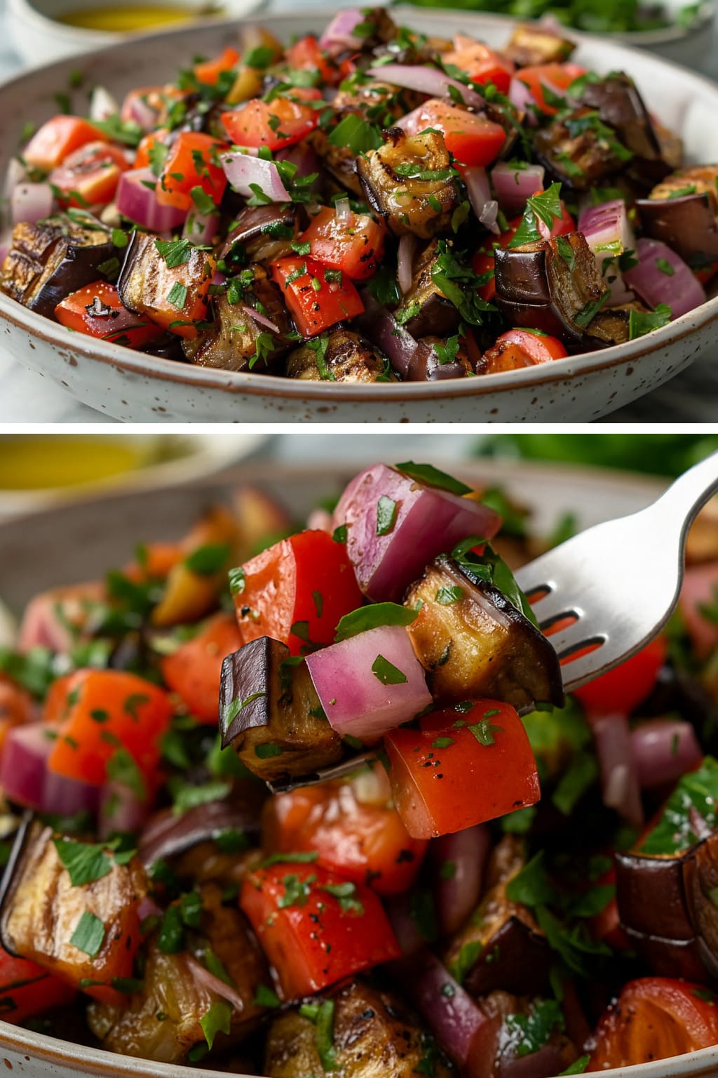 Melanzane al forno in insalata: non immagini la bontà! Ricetta a modo mio
