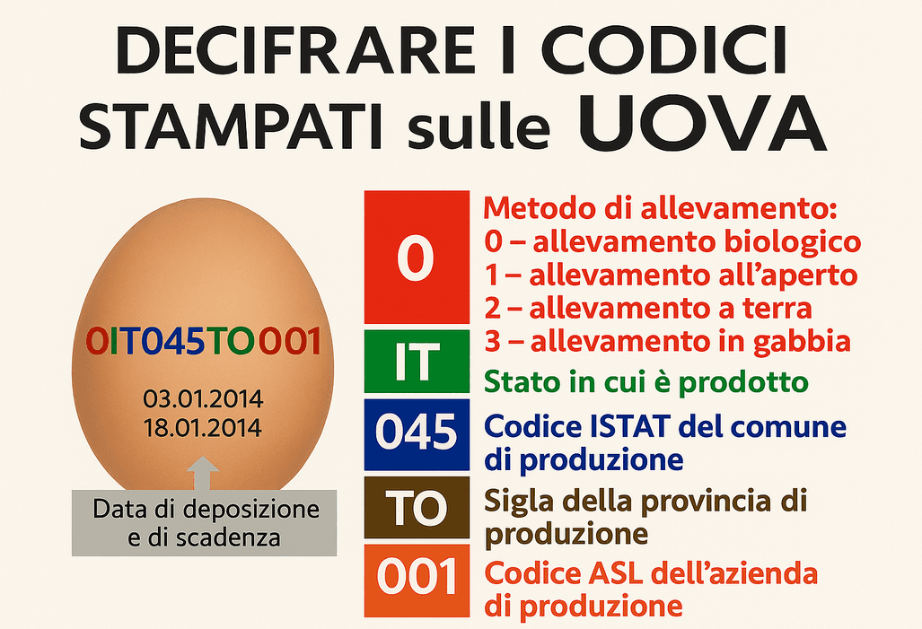 Decifrare i codici stampati sulle uova: come farlo e perché. Guida completa alla tracciabilità