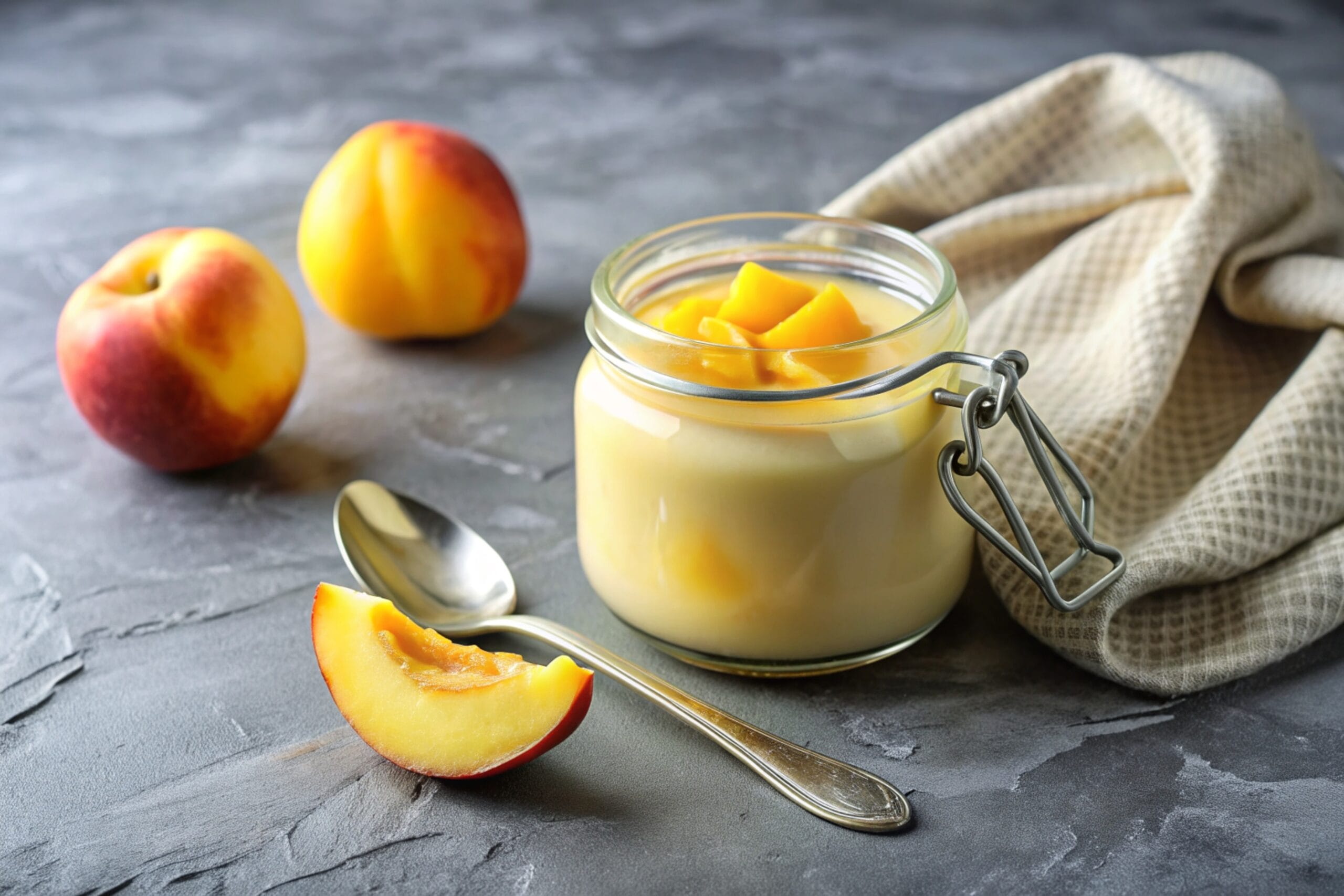 Budino alle pesche: delicato e corposo, favoloso