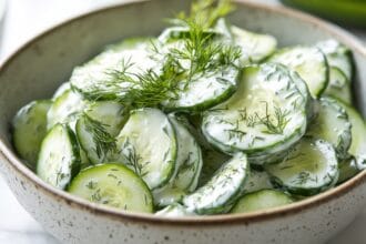 Insalata di cetrioli: fresca ed estiva, con una salsina allo yogurt