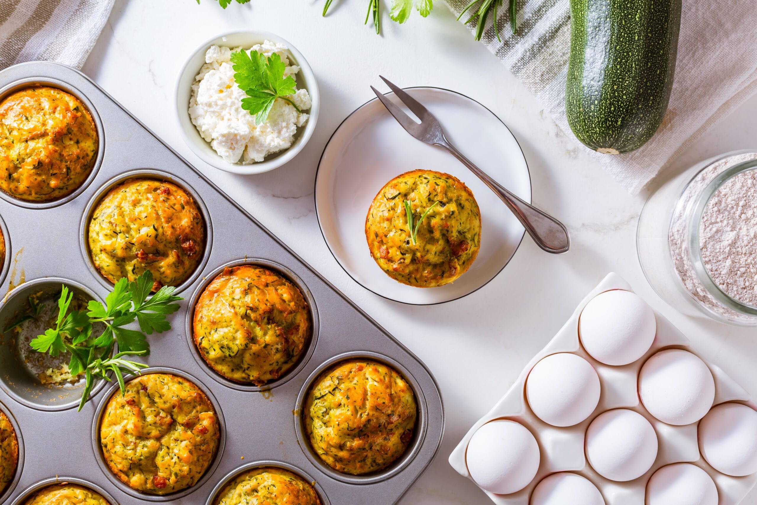 Muffin di zucchine e parmigiano