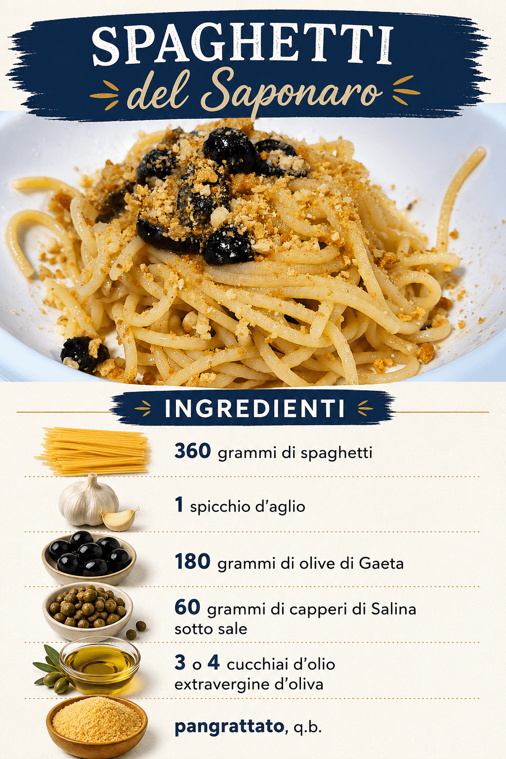 Spaghetti del saponaro: la ricetta originale, amatissima da Eduardo de Filippo