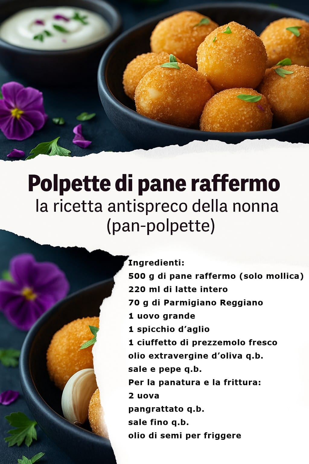 Polpette di pane raffermo: la ricetta antispreco della nonna (pan polpette)