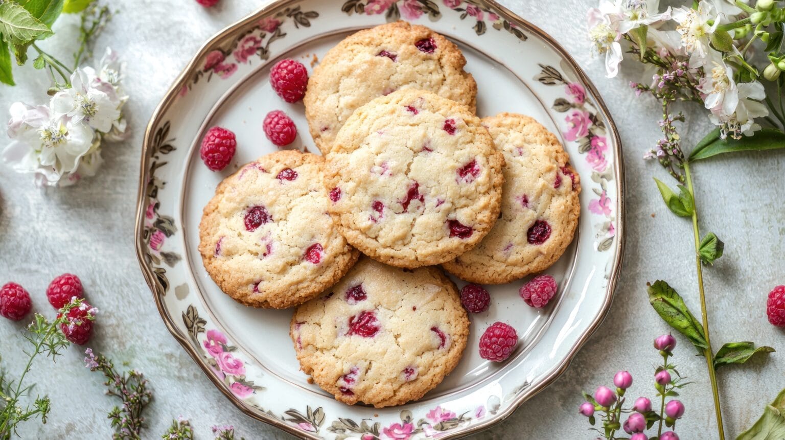 Cookies lamponi e cioccolato bianco: croccanti morsi di pura bontà