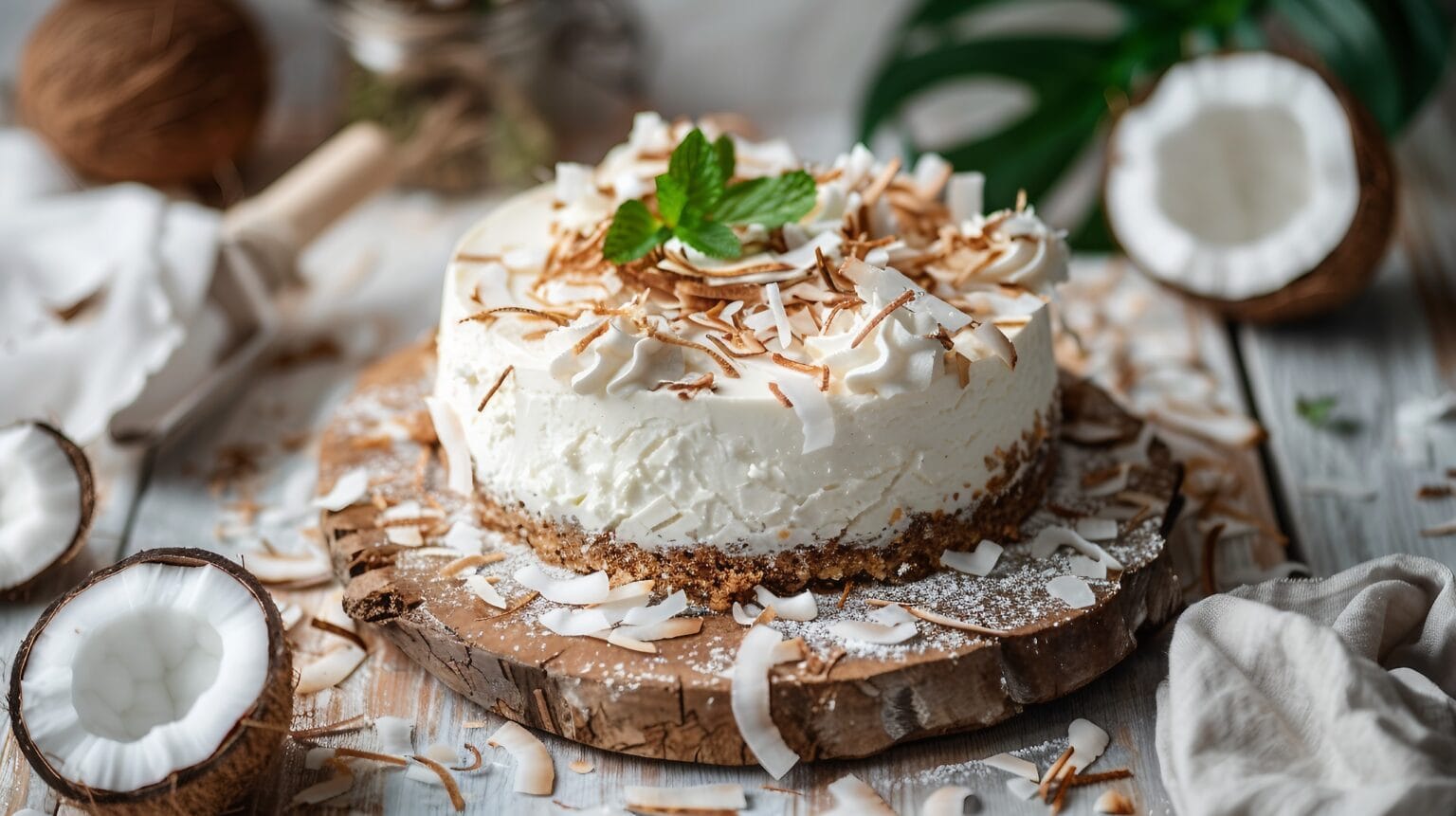 Torta fredda al cocco: fresca ed esotica
