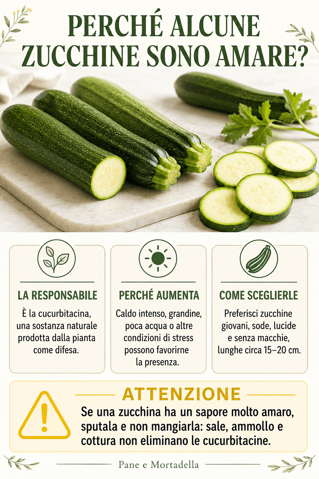 Perché alcune zucchine sono amare: scopriamo insieme il perché e come fare