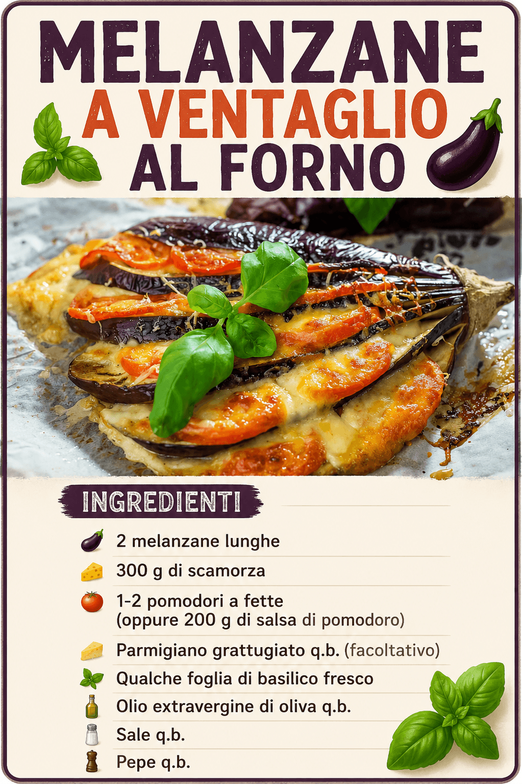 Melanzane a ventaglio al forno: la ricetta estiva filante e irresistibile