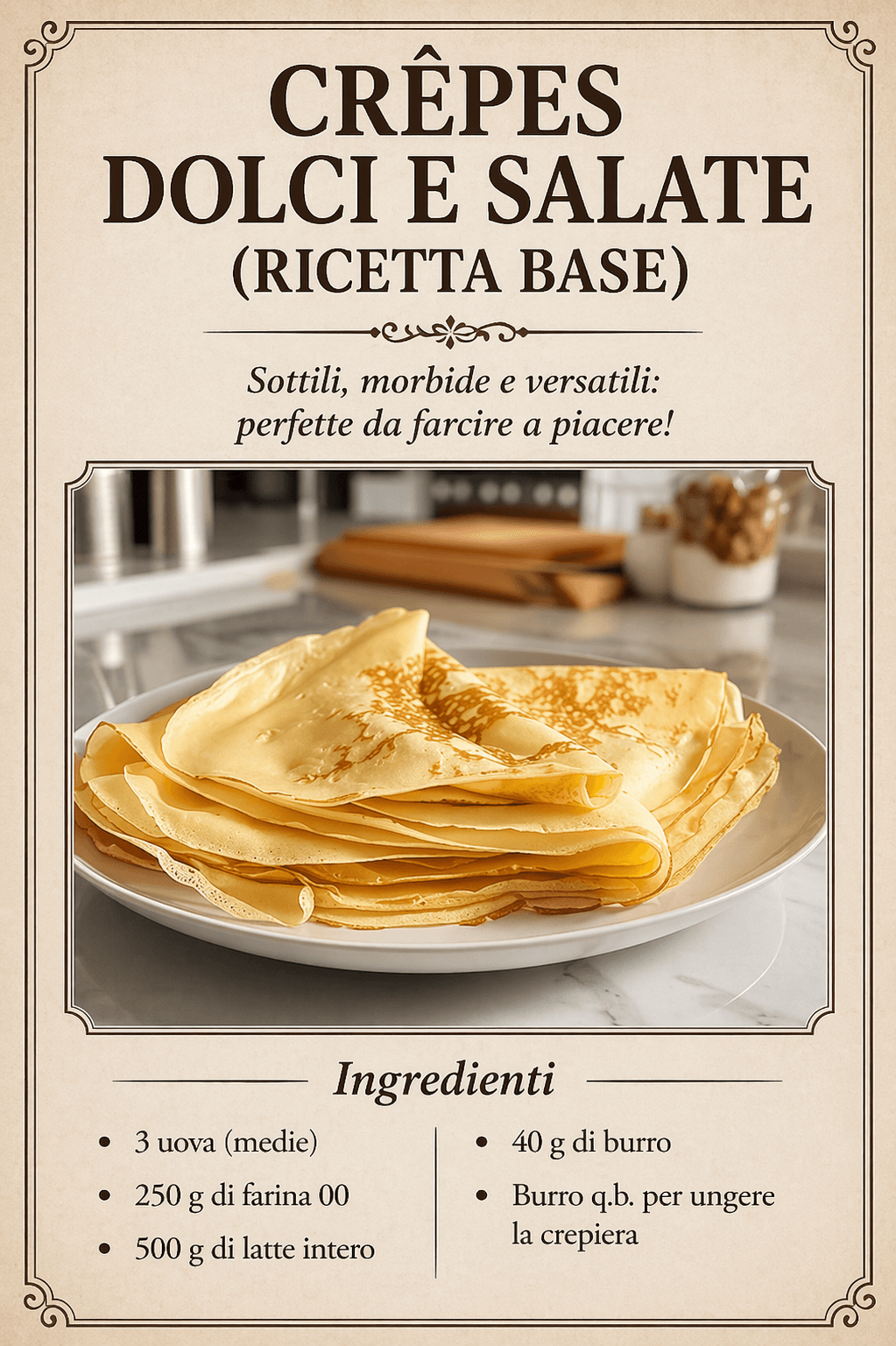 Crêpes Dolci e Salate (Ricetta Base)
