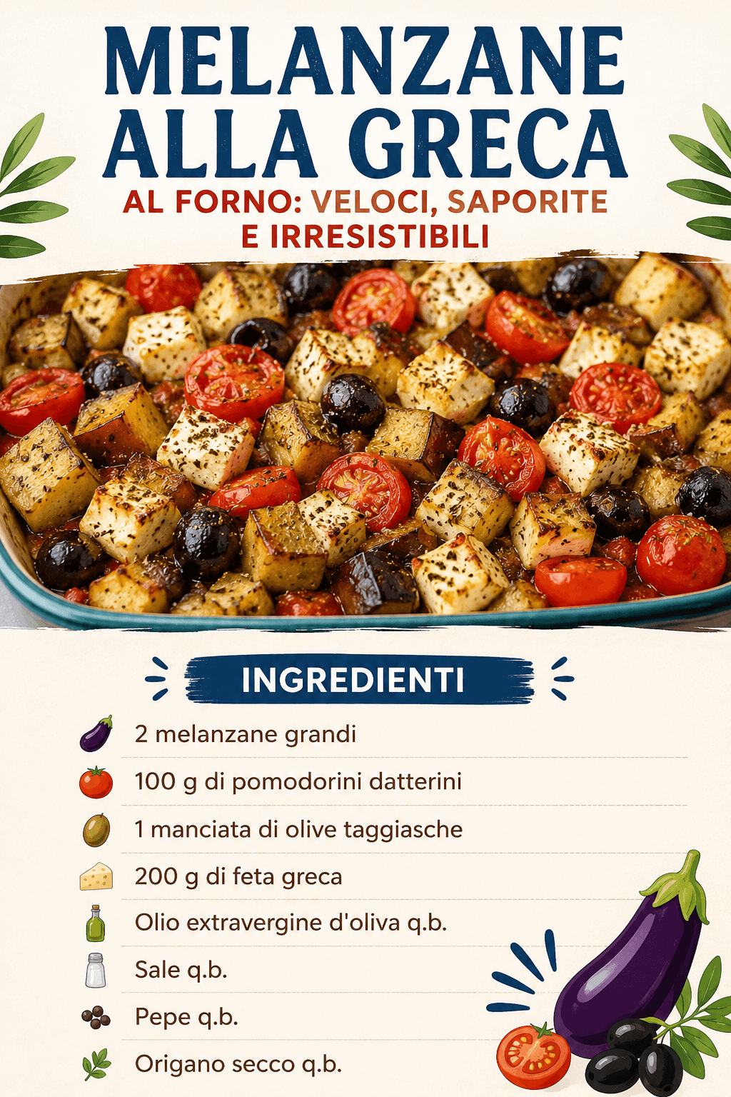 Melanzane alla greca: le preparo al forno, sono veloci e saporite!