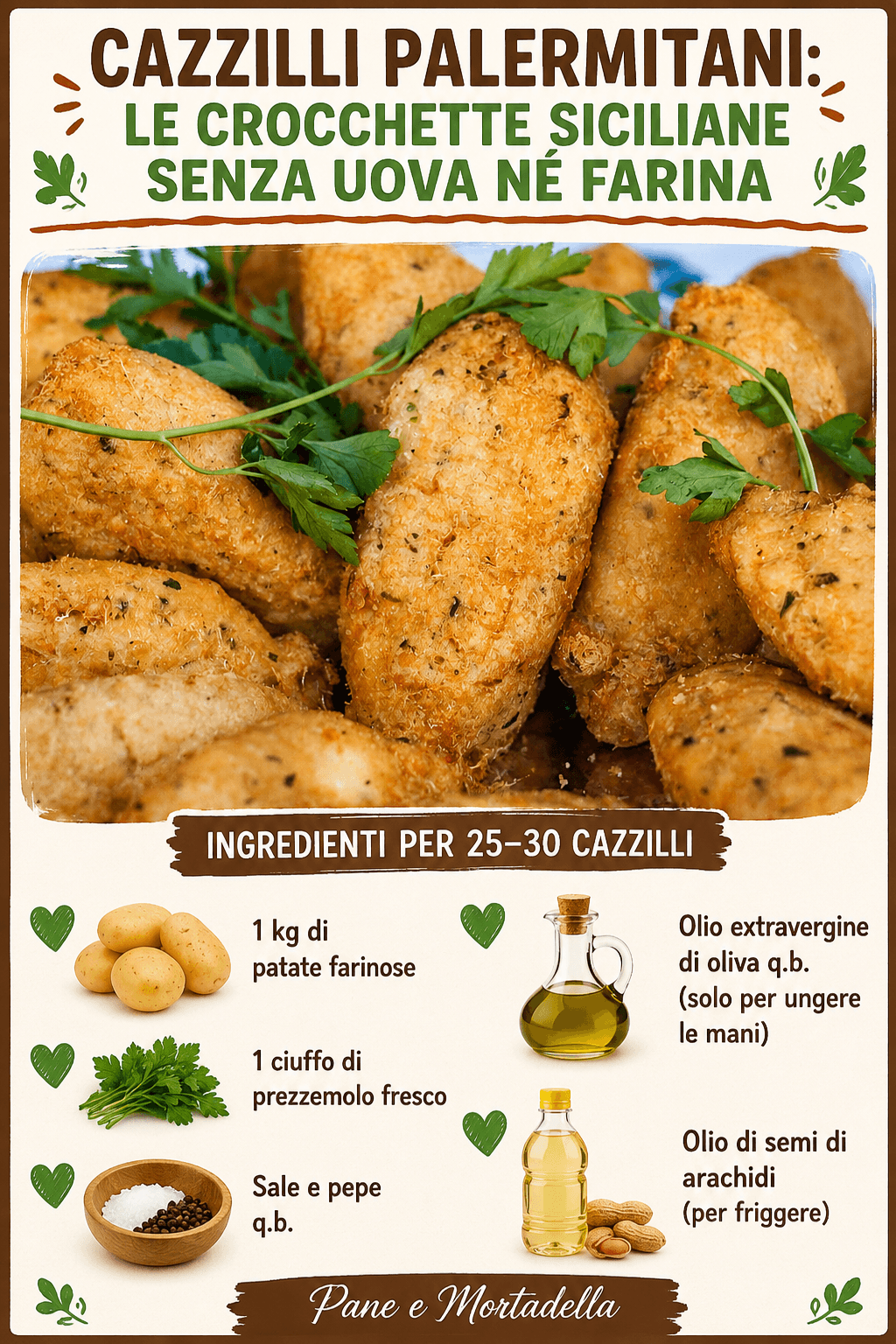 Cazzilli palermitani: le crocchette siciliane senza uova né farina